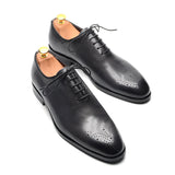 Luxury Classic Men's Oxford Dress Shoes Whole Cut Genuine Leather Handmade Lace-up Formal Wedding Office MartLion   