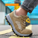 Mens Safety Boots Lightweight Anti-Smash Anti Piercing Steel Toe Work Shoes Summer Construction Site Indestructible Sneakers MartLion