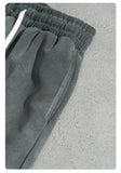 Winter Men's Washed Fleece Pants Warm Straight Trousers MartLion   