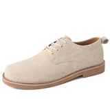 Suede Leather Shoes Men's Soft Leisure Dress Shoes Work Footwear Mart Lion Sand 38 