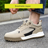 breathable work shoes men's autumn safety anti smashing Work with steel toe anti puncture safety work sneakers MartLion   