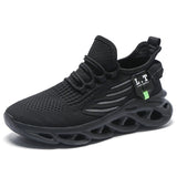Ultralight Men's Free Running Shoes Cushioning Sneakers Summer Mesh Sock Sports Jogging Footwear Mart Lion 8023black 7 