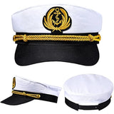 Yacht Captain Hat Navy Marine Hat Adjustable Sailor Captain Men's Boat Navy Hat for Adult Kid Women MartLion   