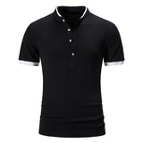 Summer Polo Shirts Men's Cotton Short Sleeve Causal Polo Shirts Solid Color Slim Tops Tees Clothing Mart Lion   