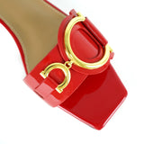 Summer Women's Shoes Genuine Leather Open Toe Luxury Party Fish Mouth Outdoor Beach MartLion Red 35 CHINA