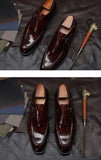 Classic Flat Shoes Men's Designer Formal Dress Leather Loafers Valentine Gifts Mart Lion   