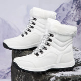 Women Snow Boots Female Winter Casual Shoes Outdoor Youth Mid-Calf Boots Waterproof Plush Ladies Cotton-padded Shoes MartLion   