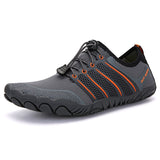 Light Men's Jogging Minimalist Shoes Summer Running Barefoot Beach Fitness Sports Sneakers Mart Lion 9519-GRAY ORANGE 40 