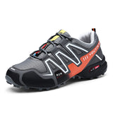 Men's Hiking Shoes Water Resistance Outdoor Sneakers Non-Slip Lightweight Trail Running Camping Breathable Climbing Travel Mart Lion JD2-Grey Orange CN 39