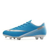 Football Boots Men's Soccer Shoes Indoor Breathable Turf Low Top Anti Slip 4 Colors Mart Lion Blue cd Eur 35 
