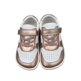 Spring Genuine Leather Shoes for Girls and Boys Kids Barefoot Sneaker Light Weight Minimalist Elastic MartLion Gold 13 