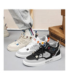 Men's Casual Shoes Breathable Leather Flats Youth Student Skateboard Sneakers Sport Walking Tennis MartLion   
