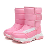 Winter Kids Boots Boys Snow Children Shoes Keep Warm Snow Boys Child Chaussure Enfant Mart Lion 26 CN 9915 pink
