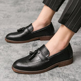 Fashion Slip Men's Dress Shoes microfiber Leather Formal Mart Lion   