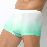 man Boxers Briefs Gradient Color Underwear Control Panties Modal Microfiber Soft Breathable MartLion Turquoise L CHINA | 1pc