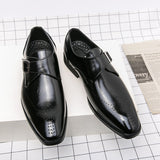 British Men's Dress Shoes Elegant Split Leather Formal Social Oxfords Mart Lion   