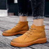 Winter Fur Warm Chelsea Men's Boots Suede Vintage Tendon Sole Wear Work Outdoor Soft Sole MartLion   