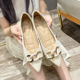 Flats for Women Single Shoes Office Lady Spring Summer Soft Boat MartLion Beige 10 