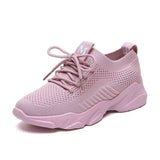 Mesh Sneakers Women's Korean-Style Casual Shoes Soft Bottom Running Mart Lion Cf207 Pink 35 