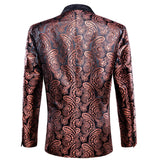 Men's Luxury Silk Blazer Party Wedding Show Jacket Suit Gold Thread Slim Dress Suit Barry Wang Mart Lion   