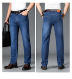 Men  Stretch Men's Jeans Men Versatile Denim Long Loose Pants Trendy MartLion   