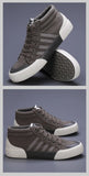 Green High-Top Canvas Shoes Men's Winter Sneakers Warm Fur Shoes Lace-up Casual Sneaker Man MartLion