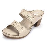 Summer Women Shoes High-heeled  Designer Sandals Platform Mart Lion Apricot 36 