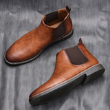 Men's Chelsea Boots Casual Handmade Shoes MartLion 5236 40 