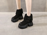 Internal Height Mid-calf Boots in Winter Women Leather Short Boot Office Ladies Tide Shoes MartLion
