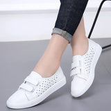 Summer White Women Shoes Moccasins for Genuine Leather Flats Hollowed Breathable Loafers Soft Casual Flat MartLion White Hollow 41 insole 25.5cm 