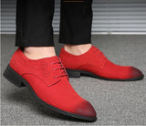 Men's Casual Shoes Lace-up Suede Leather Light Driving Flats Classic Retro Oxfords Mart Lion   