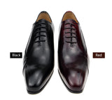 Men's Gentleman Leather Shoes Tuxedo Dress Classic British Style Lace-up Formal Office Workplace Oxford MartLion   