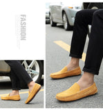 Suede Leather Men's Loafers Luxury Casual Shoes Boots Handmade Slipon Driving  Moccasins Zapatos Mart Lion   