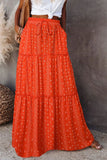 Ethnic Style Vintage Long Skirt Women Summer Loose Beach Ladies  Casual MartLion   