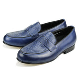 Men's Wedding Leather Dress Shoes Loafers Printing Casual Footwear Pigskin Lining Casual MartLion   