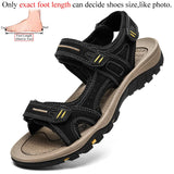 Summer Hook Loop Open Toe Sandals For Men's Outdoor Trekking Beach Shoes Non-Slip MartLion Black 40 