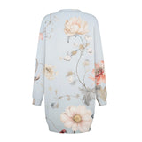 Women Daily Knee-Length Spring Dress Round Neck Long Sleeves Printed Frocks Robe De Soiree Femmes MartLion   
