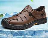 Designer's Hollowed-out Men's Sandals Wear-resistant Outdoor Walking Soft Leather Summer MartLion   