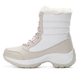 Women's Winter Boots Thick Sole Sloping Heel Ankle Outdoor Light Plush Warm Cotton Shoes MartLion   