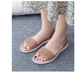 Women Beach Sandals Summer Candy Color Shoes Peep Toe Stappy Valentine Rainbow Clogs Jelly Flats Mart Lion   