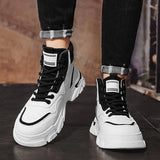 White Winter Work Short Boots for Men British Motorcycle Boots Outdoor Sports Casual Shoes MartLion