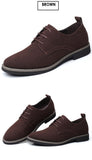 Men's Casual Lace-up Shoes Suede Leather Light Driving Flats Classic Outdoor Oxfords Mart Lion   