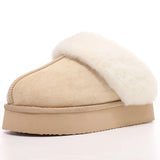 Thick Sole Women Slippers Winter Warm Home Shoes  Women MartLion Apricot 44-45 CHINA