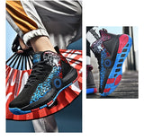 Boys Basketball Shoes Kids Sneakers Breathable Men's Sneakers High-top Basket Trainer Mart Lion   