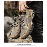 Outdoor Men's Hiking Shoes Anti Slip Sole Breathable Walking Footwear Sneakers Mart Lion   