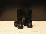 Internal Height Mid-calf Boots in Winter Women Leather Short Boot Office Ladies Tide Shoes MartLion