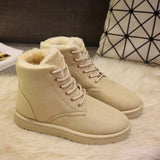 Women Winter Snow Boots Warm Platform Lace Up Ladies Women's Shoes MartLion   