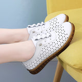 Women Sneakers Casual Shoes Leather Lightweight Designer Loafers Breathable Slip on Flat MartLion   