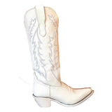 Women Boots Low Heel Shoes Cool British Embroidered Design Soft Short Party Knee High Pink Cowboy Mart Lion White 36 