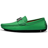 Men's Penny Loafers Genuine Leather Moccasin Driving Shoes Casual Slip On Flats Boat Mart Lion   